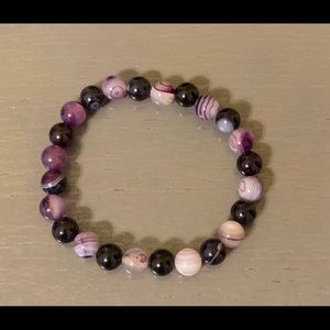 Hand Made Purple Agate Bracelet
